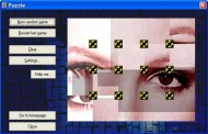 Celebrity eyes puzzle screenshot